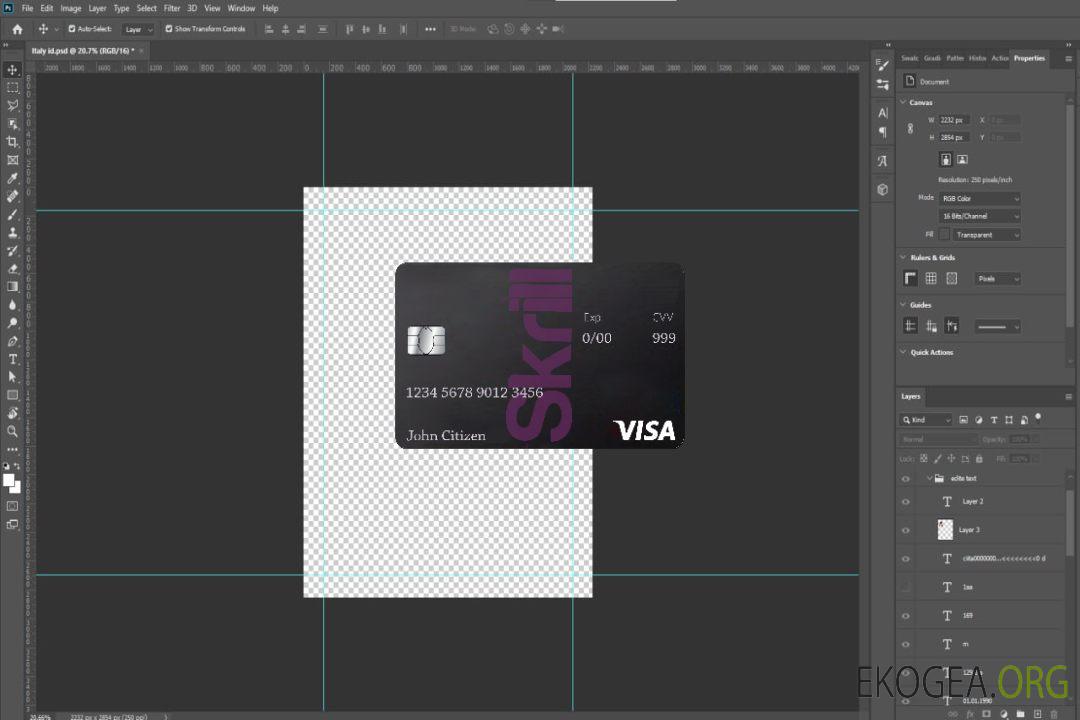 Carte de débit Skrill Visa template